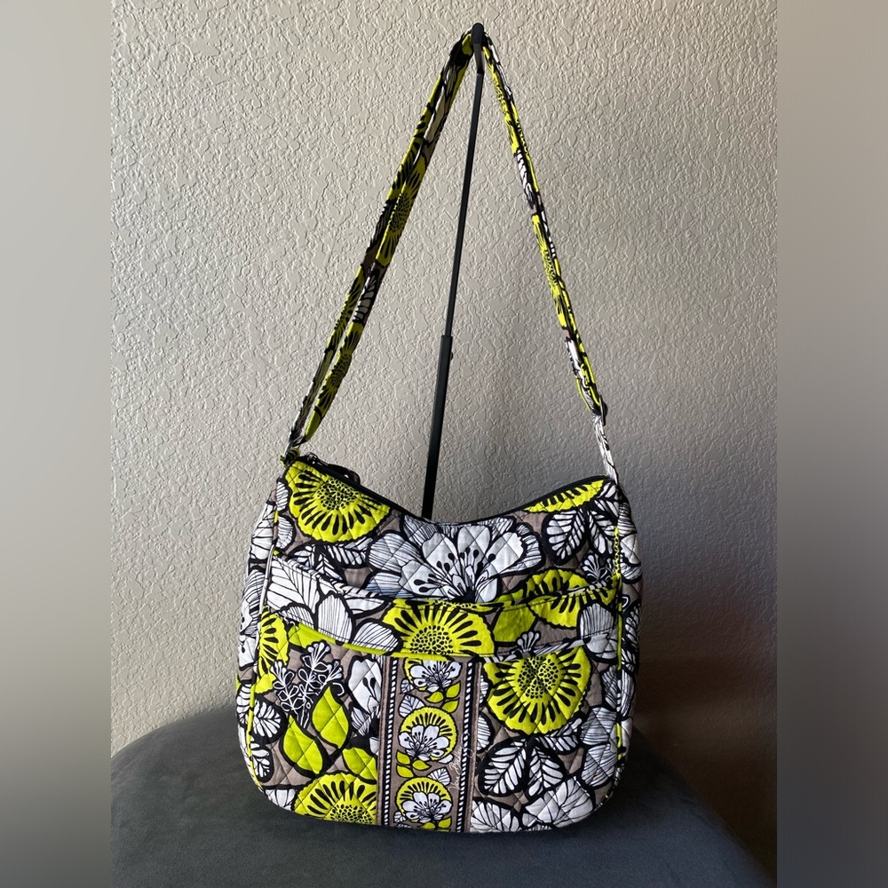 Vera Bradley Citron Green, Black and White Shoulder Bag